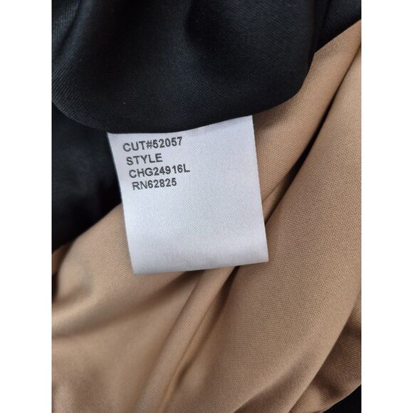 Tadashi Shoji Black Caselle Floral Embroidery Long Sleeve Gown Size 12 CHG24916L - Picture 8 of 9